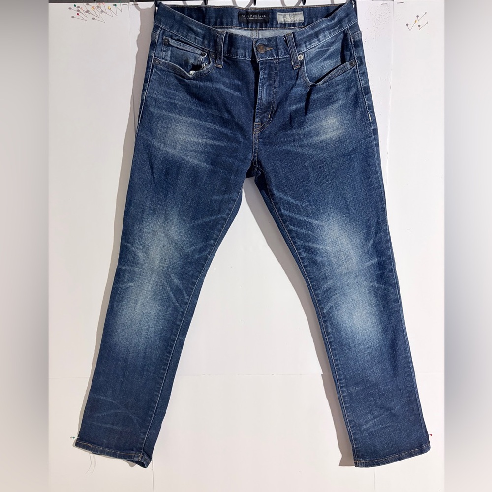 Aeropostale Men's Slim Straight Fit Blue Jeans